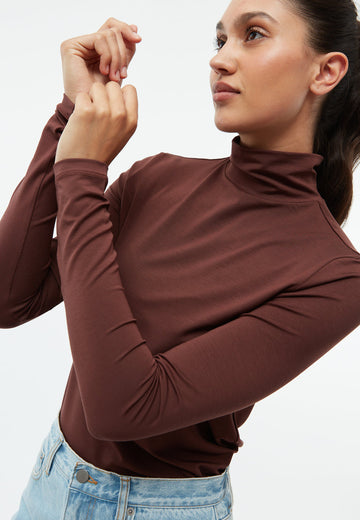 Longsleeve GBVida Burned Brown (Tencel) | GIVN BERLIN