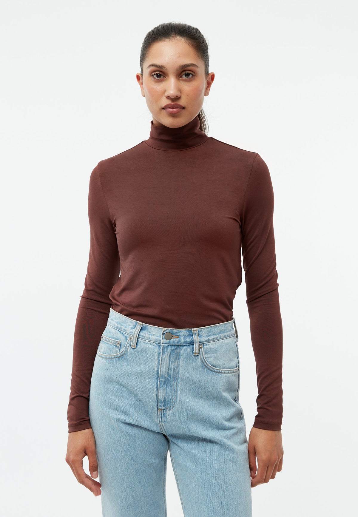Longsleeve GBVida Burned Brown (Tencel) | GIVN BERLIN