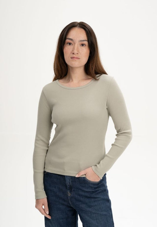 Ribbed Longsleeve MEHAR dusty green | MELAWEAR
