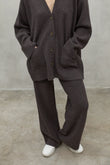 NIMALF Cardigan dark brown | ECOALF