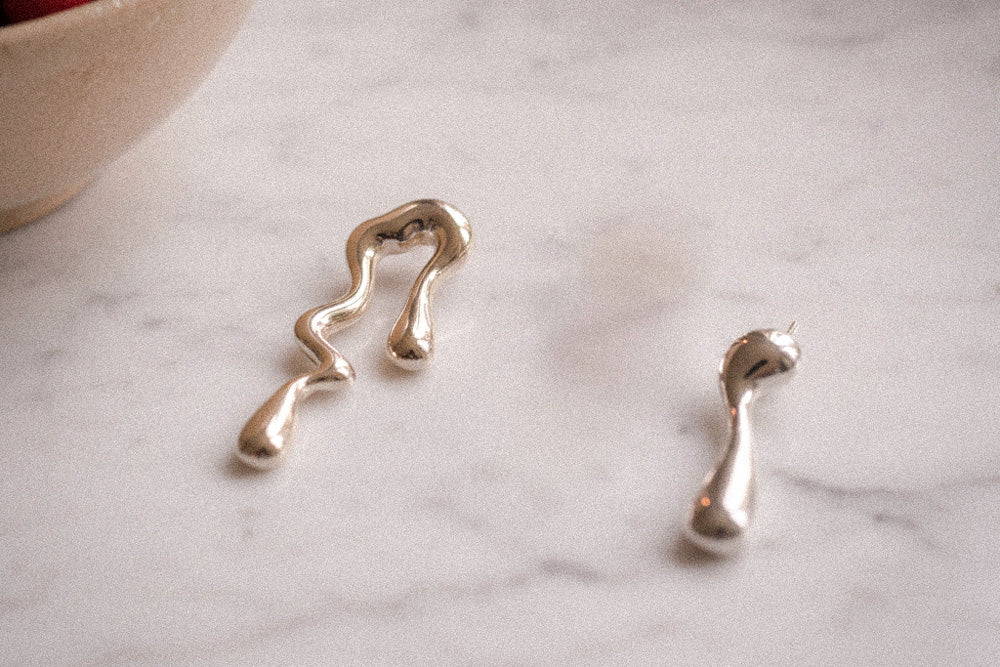 MELT EARRINGS Stainless Steel | KLIMBIM