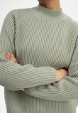 Rib Knit Mock Neck Jumper ANALAH green clay | MELAWEAR