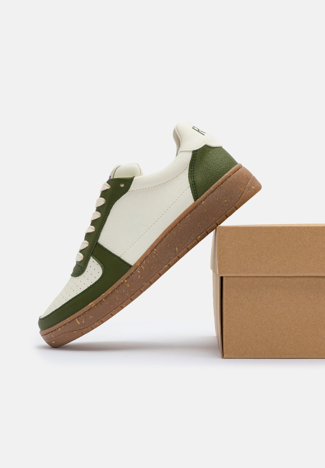 Sneaker OPEN21 Green / Ecru | RICE