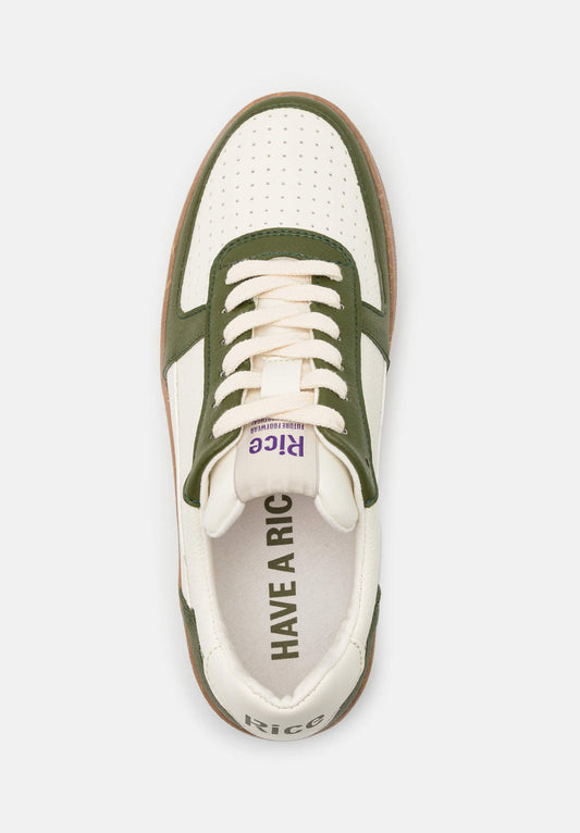 Sneaker OPEN21 Green / Ecru | RICE