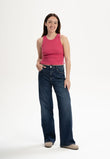 Cropped Ribbed Tanktop PRISHA berry blend | MELAWEAR