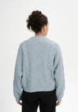 Cable Knit Jumper SAMAIRA cloudy blue | MELAWEAR