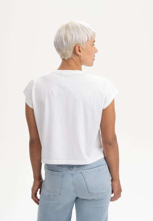 Cropped T-Shirt BHAMINI white | MELAWEAR