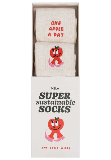 Ribbed Socks Artist Edition 2 Pack one apple a day | MELAWEAR
