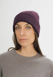 Unisex Fine Knit Beanie Style HIMMAT elderberry melange | MELA