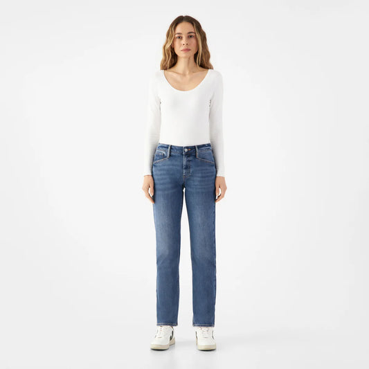 Jeans SUNSET Regular Slim Soft Tencel - Basic Medium Blue 201 | DAWN