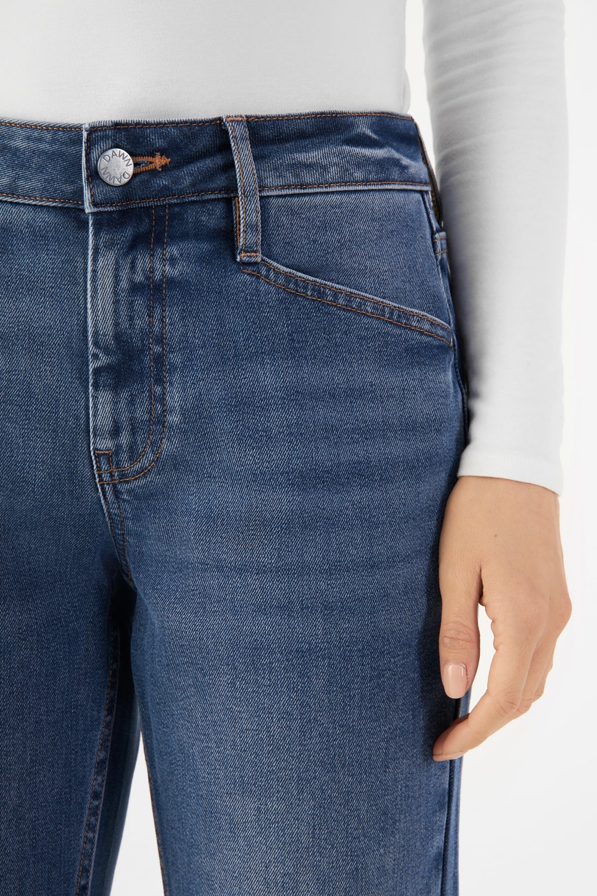 Jeans SUNSET Regular Slim Soft Tencel - Basic Medium Blue 201 | DAWN