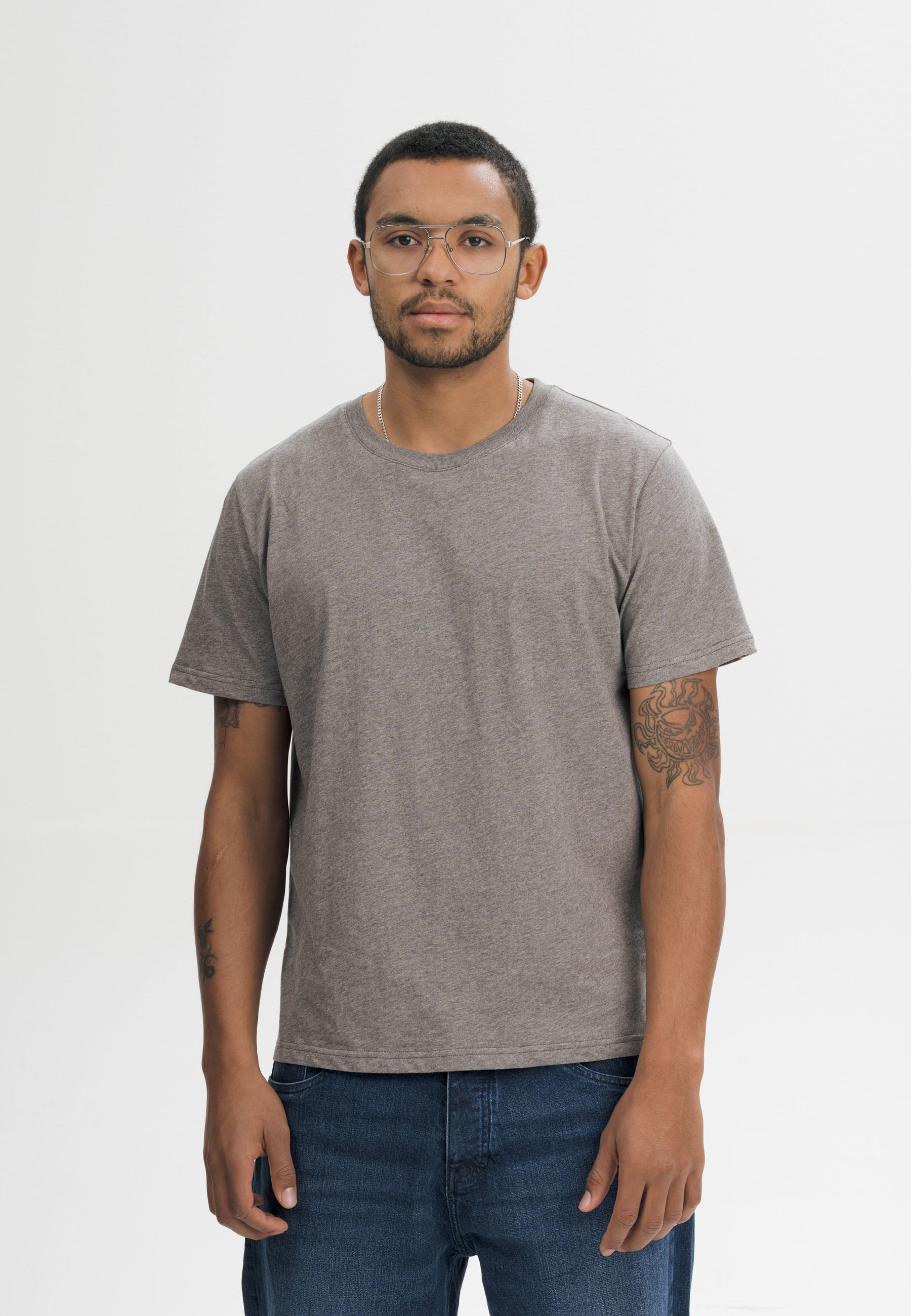 Men T-Shirt Style SADHIL bear melange | MELA