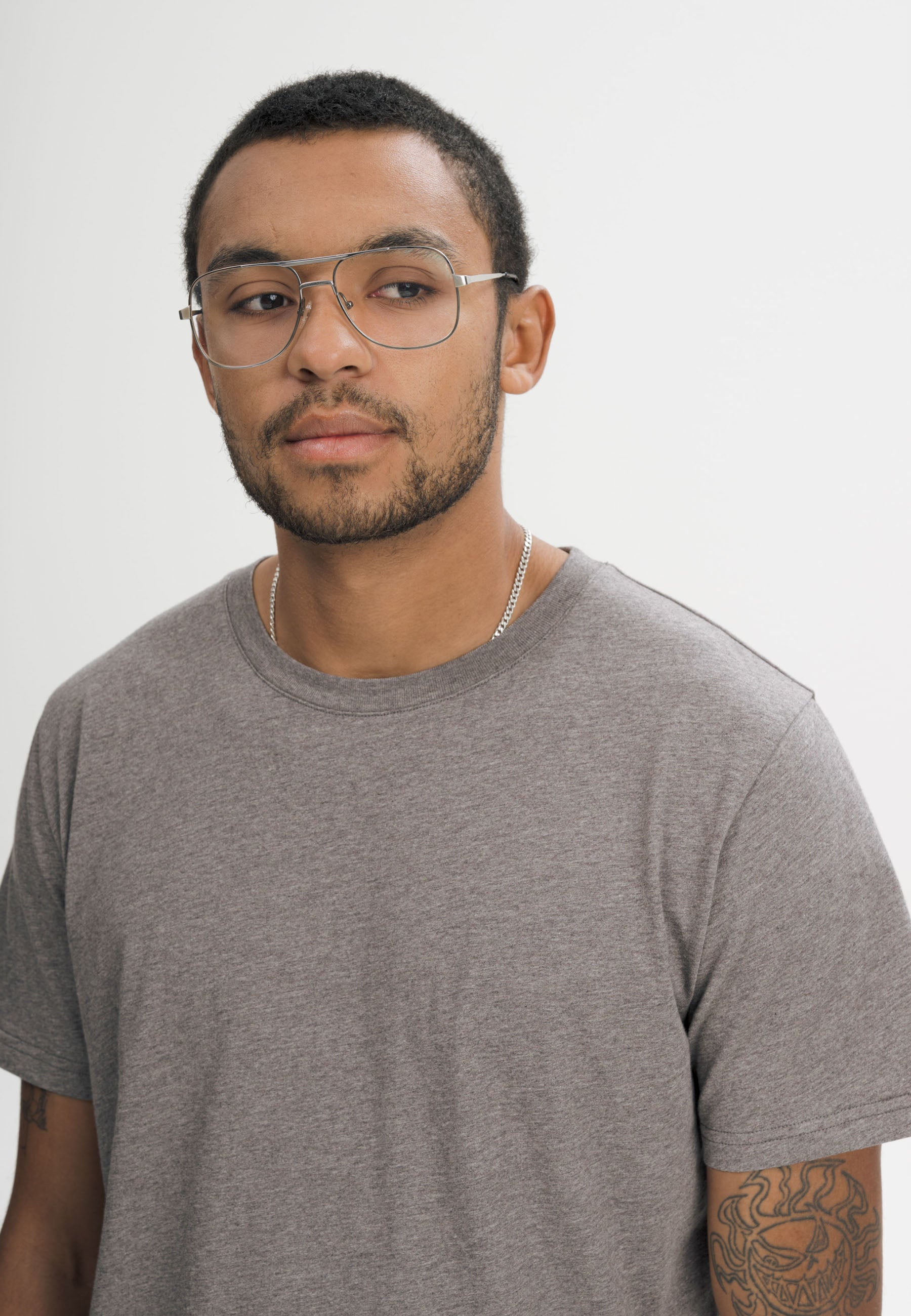 Men T-Shirt Style SADHIL bear melange | MELA