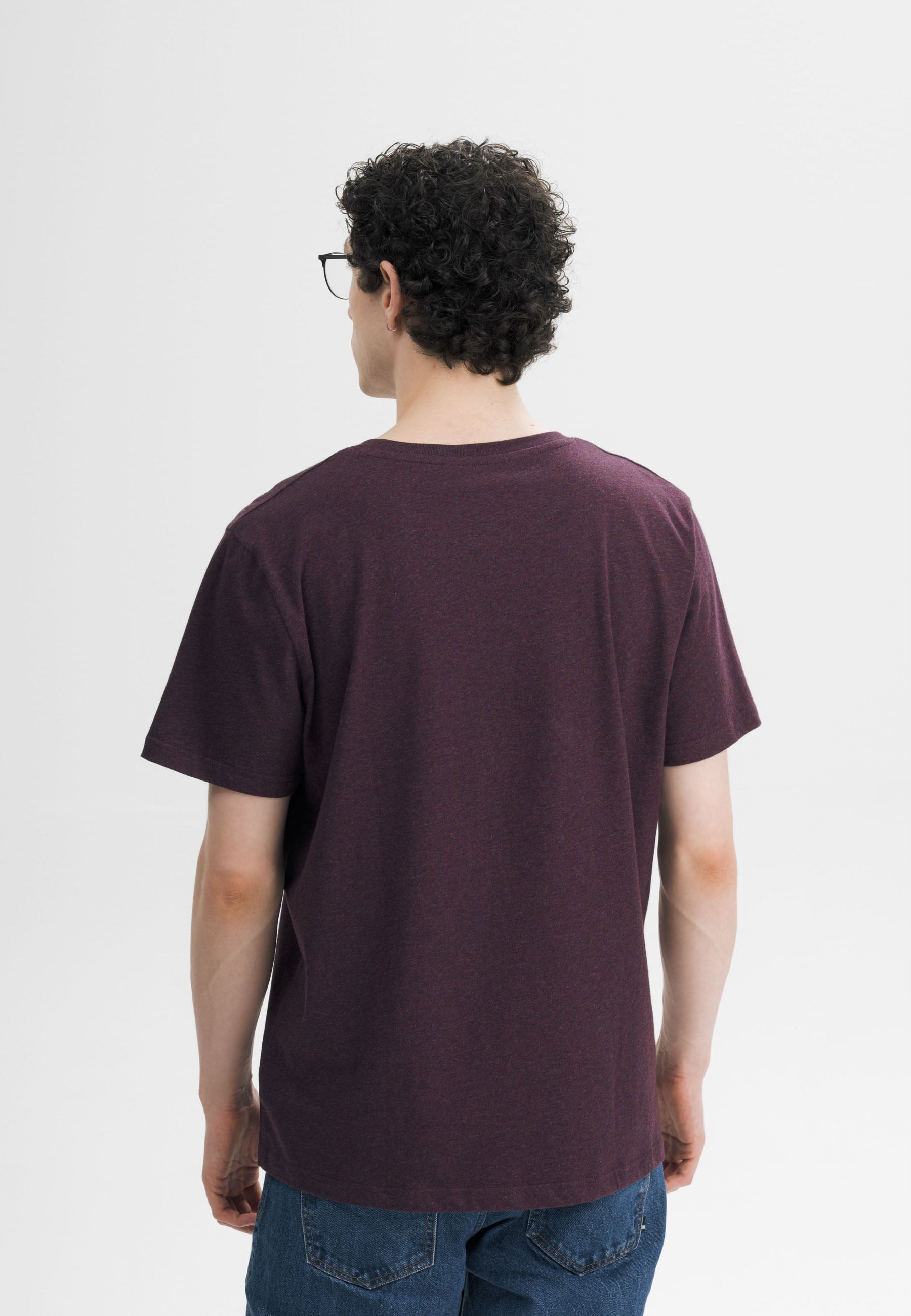 Men T-Shirt Style SADHIL elderberry melange | MELA