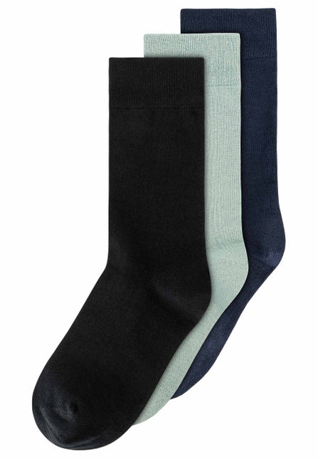 Socken 3er Pack Basic  schwarz / mint / navy  | MELAWEAR