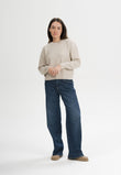Women Structured Knit Jumper Style SURIYA cream speckles | MELA
