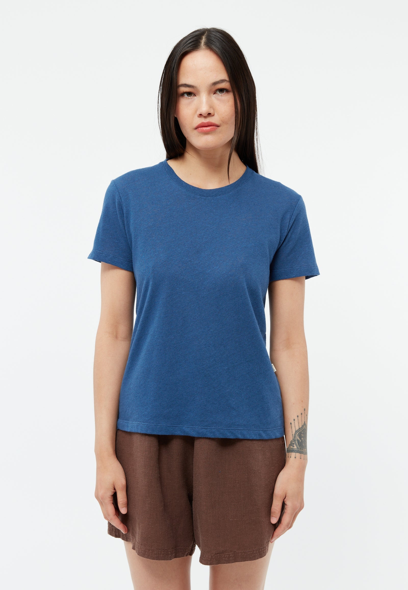 T-Shirt GBJulia English Blazing Blue (Linen) | Givn