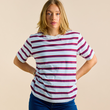 T-Shirt gestreift Königsblau / Rot| popeia