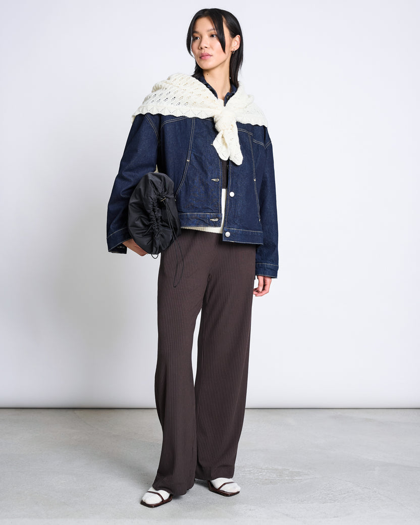 LAMBSWOOL TRIANGLE SCARF ELVA ofwhite | JAN ´N JUNE