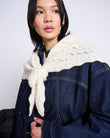 LAMBSWOOL TRIANGLE SCARF ELVA ofwhite | JAN ´N JUNE