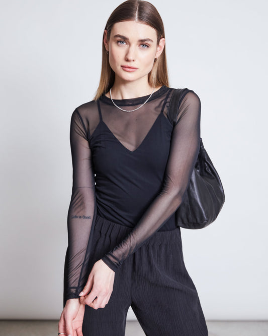 Mesh Longsleeve DORA black | Jan ´n June