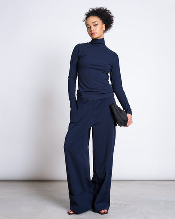 TENCEL™ LYOCELL RIB TURTLENECK MIO nightfall | JAN ´N JUNE