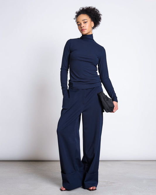 TENCEL™ LYOCELL RIB TURTLENECK MIO nightfall | JAN ´N JUNE