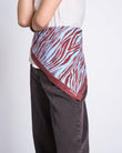 PRINTED COTTON SCARF VAD blue zebra print | JAN ´N JUNE