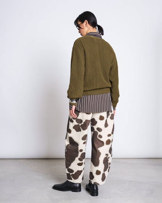 CHUNKY CARDIGAN LENA woody olive | JAN ´N JUNE