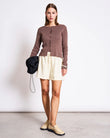 CREWNECK CARDIGAN GLIMT CLAY | Jan ´n June