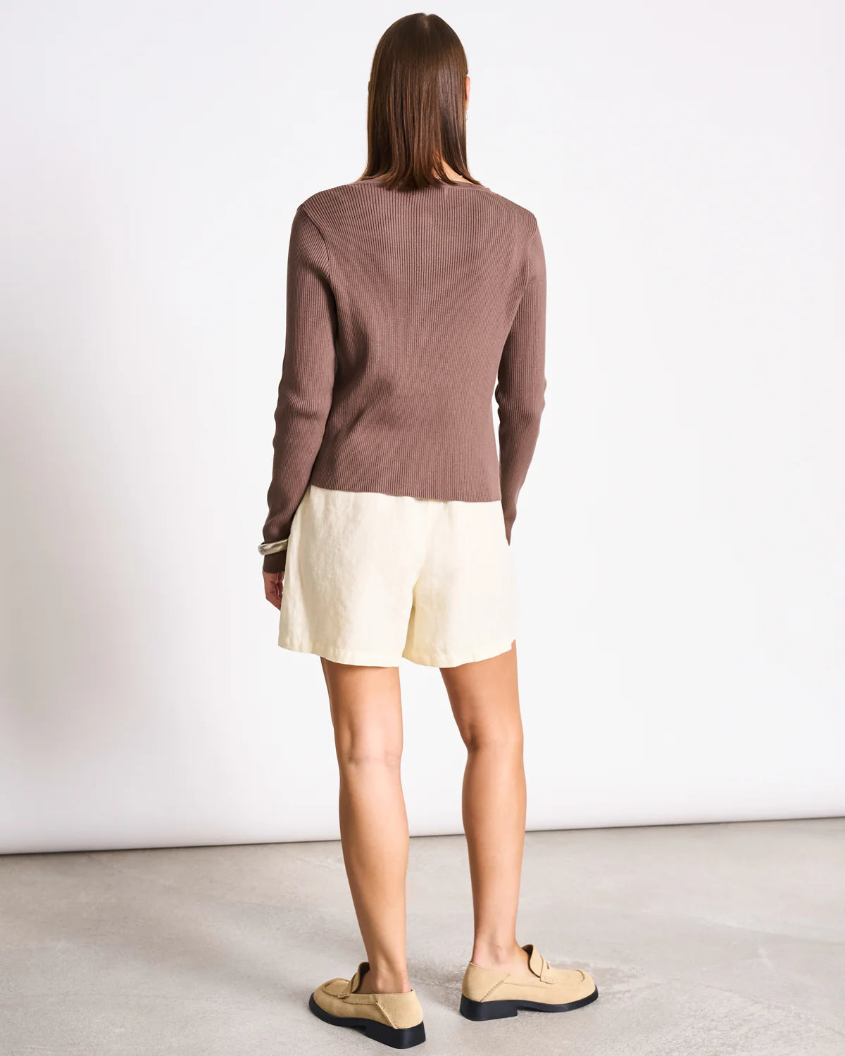 CREWNECK CARDIGAN GLIMT CLAY | Jan ´n June