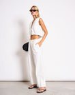 COTTON TIE TOP STROGET WHITE | Jan ´n June