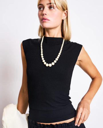 LYOCELL RIB T-SHIRT APIS BLACK | Jan ´n June