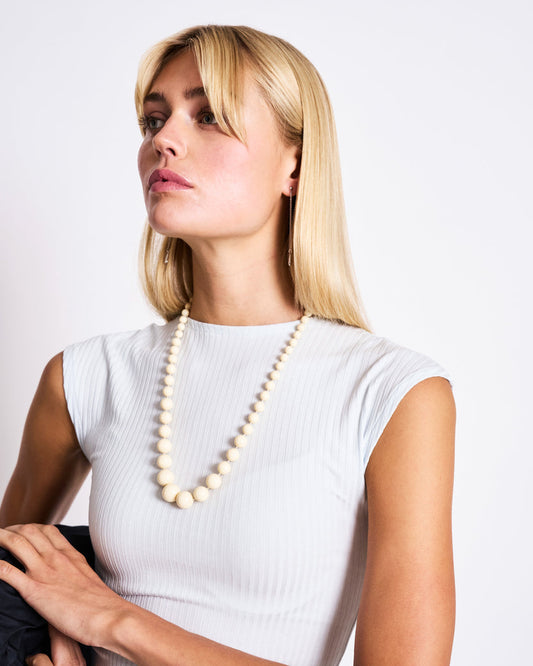 LYOCELL RIB T-SHIRT APIS ICE BLUE | Jan ´n June