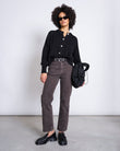 Relaxed Crewneck Cardigan SIVIA black | JAN ´N JUNE