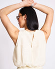 CROPPED LINEN TOP LUPIN BUTTERMILK | Jan ´n June