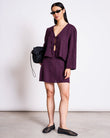 LINEN MINI SKIRT CERCIS CHERRY LACQUER | Jan ´n June