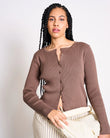 CREWNECK CARDIGAN GLIMT CLAY | Jan ´n June