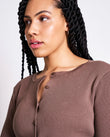 CREWNECK CARDIGAN GLIMT CLAY | Jan ´n June