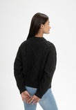 Cable Knit Jumper SAMAIRA schwarz | MELAWEAR