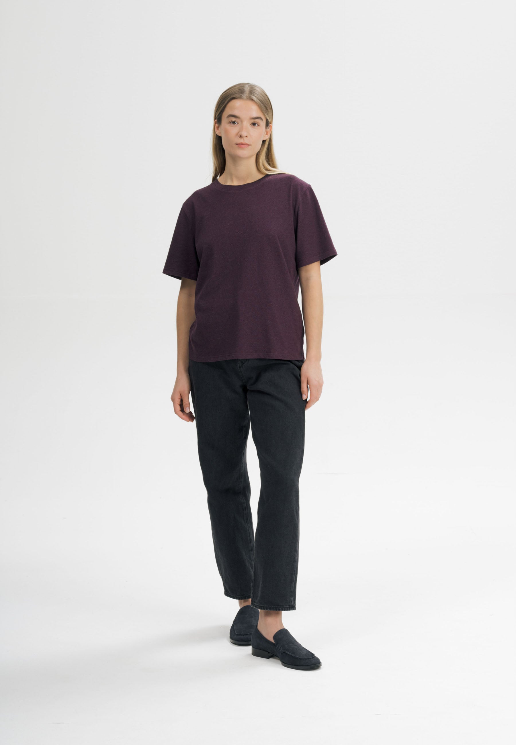 Women T-Shirt Style TANIKA elderberry melange | MELA