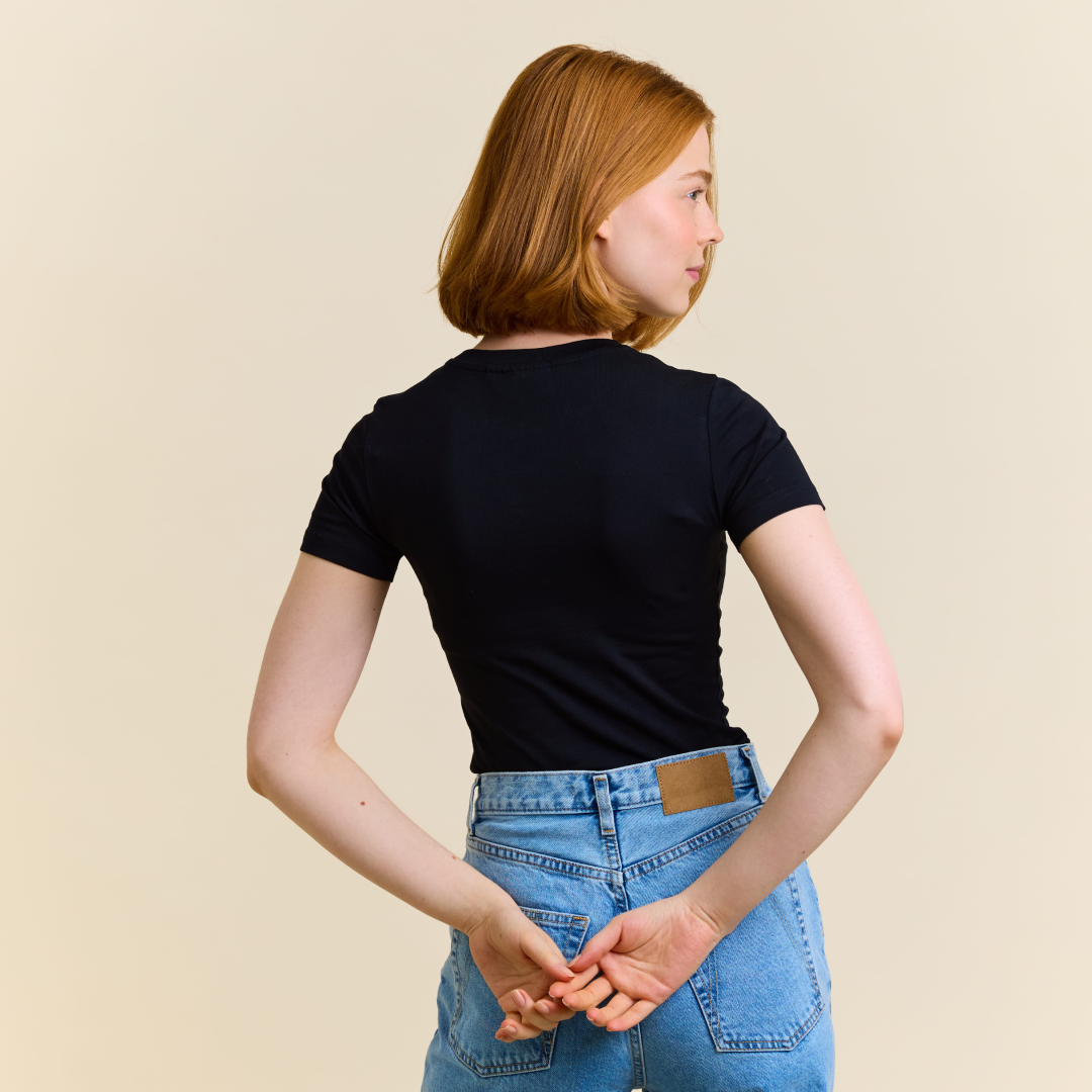 T-Shirt Tight Schwarz | popeia