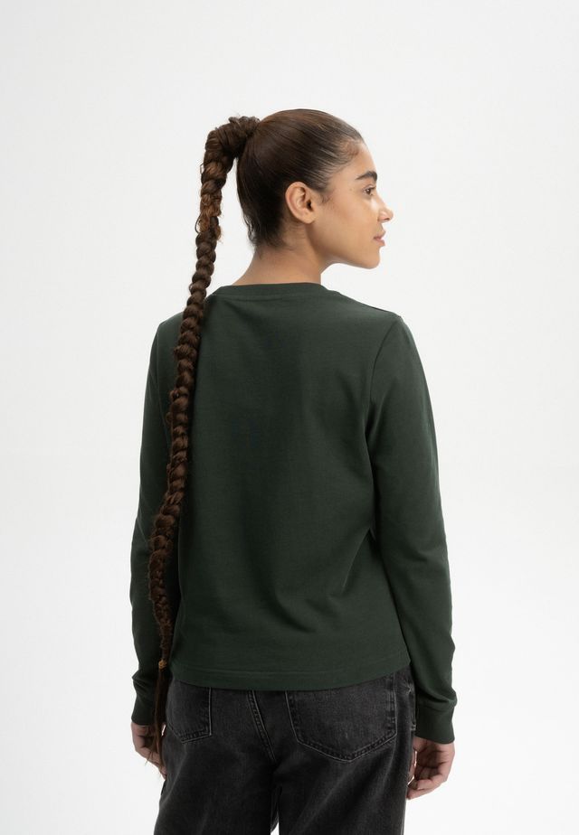 Langarmshirt schwer AASTHA dunkelgrün | MELAWEAR
