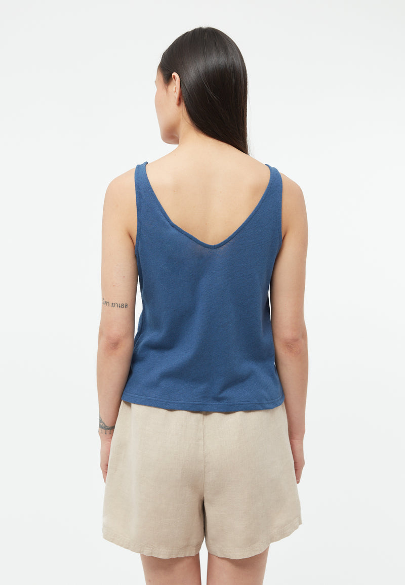 Top GBJette English Blazing Blue (Linen) | Givn