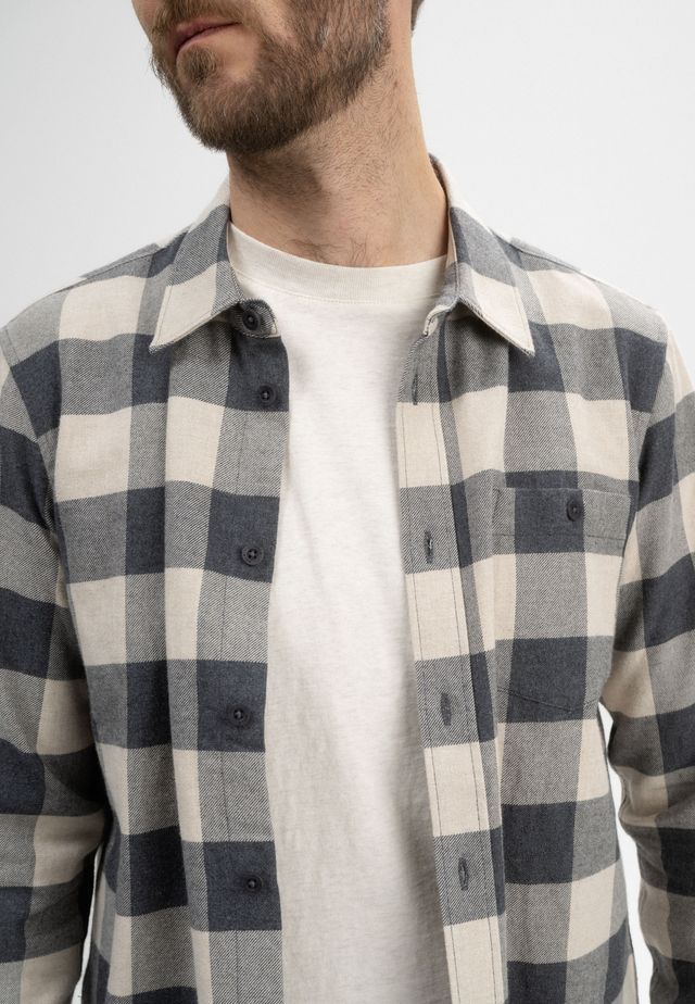 Flannel Shirt SAHEL anthrazit karo | MELAWEAR