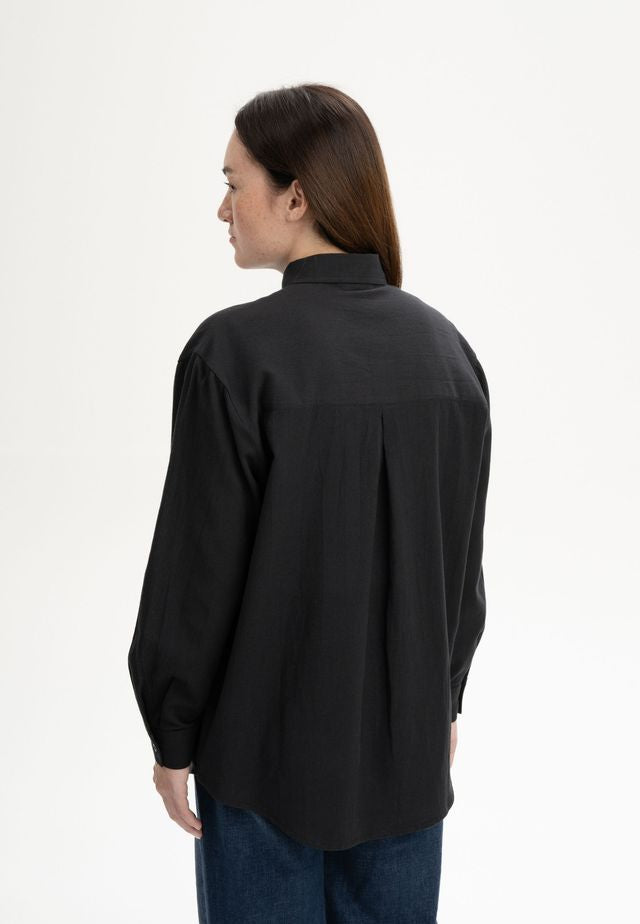 Shirt NAITEE charcoal black | MELAWEAR