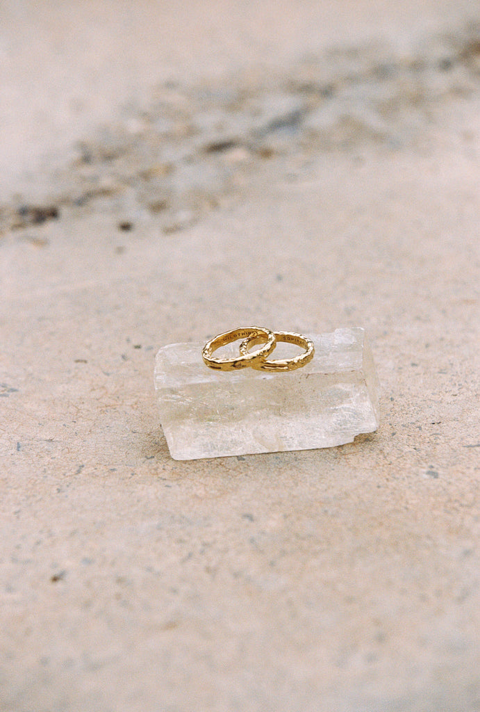 Ring Wanderlust hammered Gold | wildthings