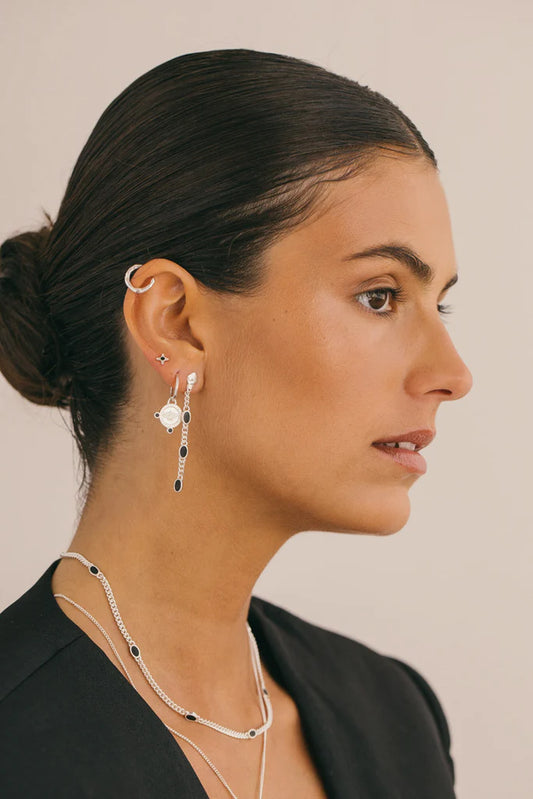 Timeless black stud earring Silber | wildthings