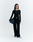 Cardigan BLACK MANON KNITTED | THINKING MU