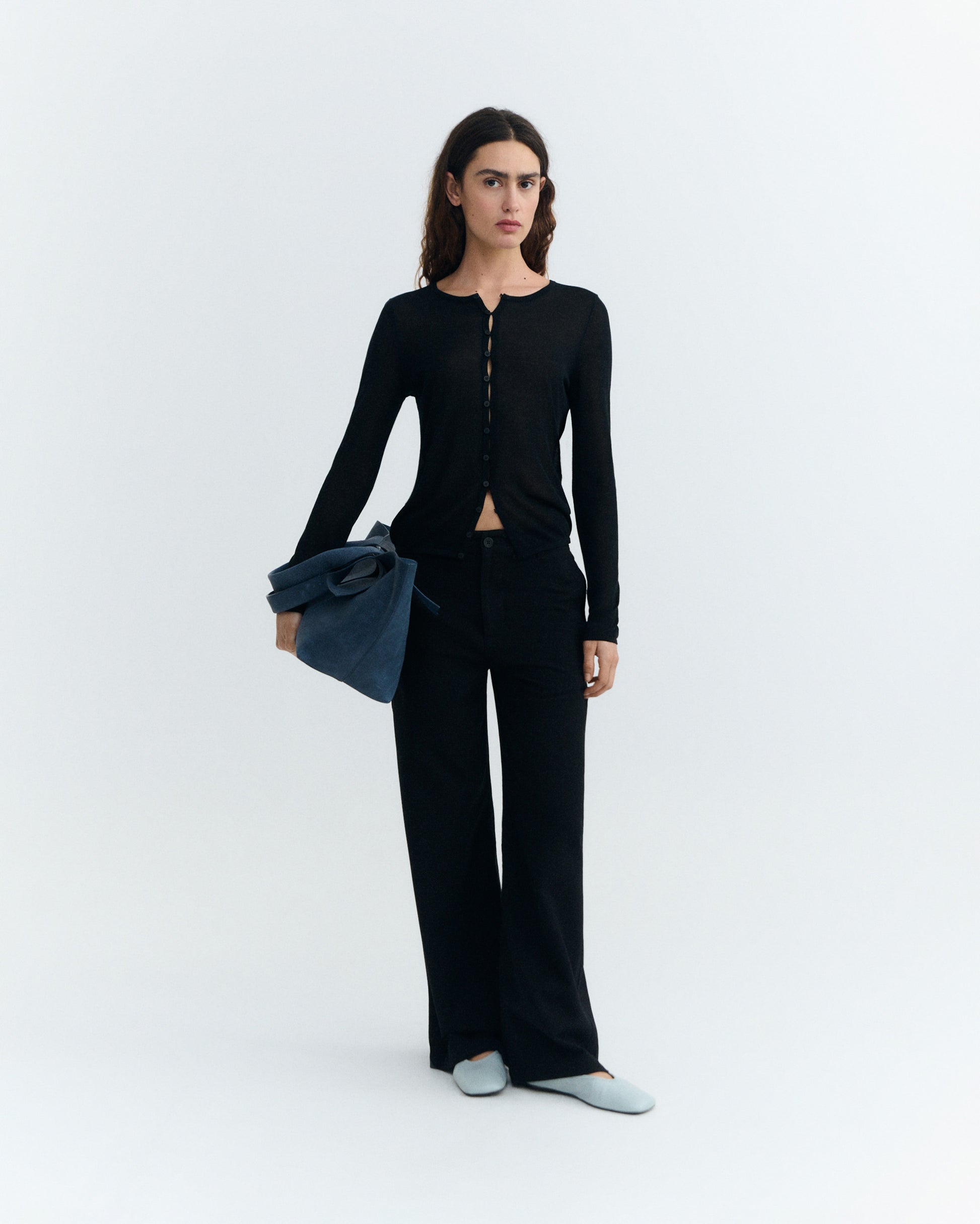 Cardigan BLACK MANON KNITTED | THINKING MU